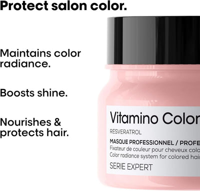 L'Oréal Professionnel Vitamino Color Hair Mask With Resveratrol, For Coloured Hair, Serie Expert, 250 ml Greenwize