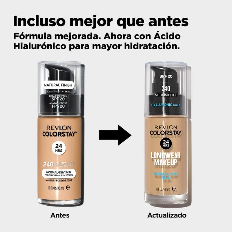 Revlon Colorstay Foundation for Normal/Dry Skin, Medium Beige Greenwize