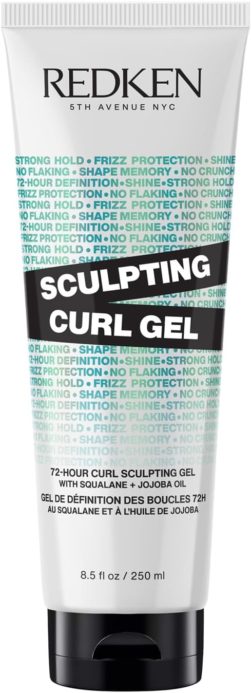 REDKEN Sculpting Curl Gel for Curly & Coily Hair, Up To 72-Hour Strong Holding Gel, With Squalane and Jojoba Oil, Non-Sticky Formulation, 250ml Greenwize