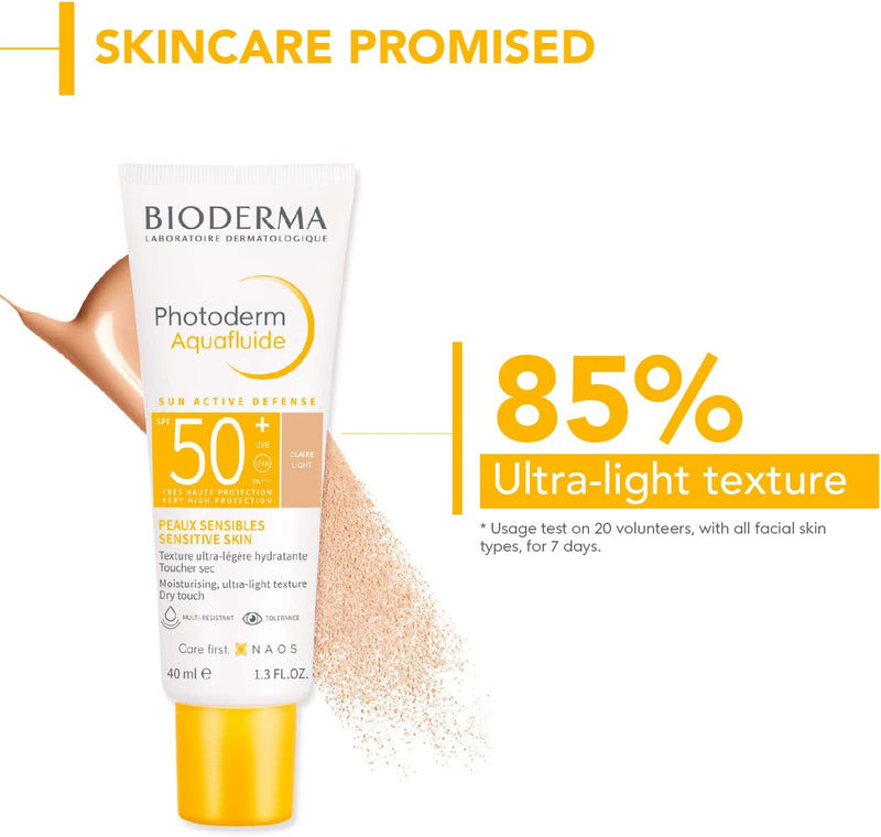 Bioderma Photoderm Aquafluide Light SPF 50+ Tinted Moisturiser and  40ml Bioderma
