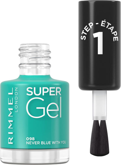 Rimmel London Super Gel Nail Polish, 98, Never Blue With You, 12ml Rimmel