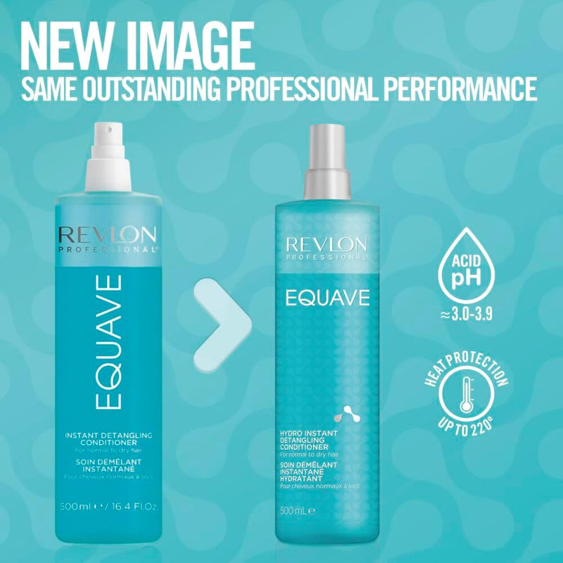 REVLON PROFESSIONAL Equave Hydro Bi-Phase Detangling Conditioner for Normal To Dry Hair, Leave-in Conditioner, Detangling Conditioner, Leave-in Conditioner with Heat Protection, Hair-Smoothing Leave-in Conditioner – 500 ml REVLON PROFESSIONAL