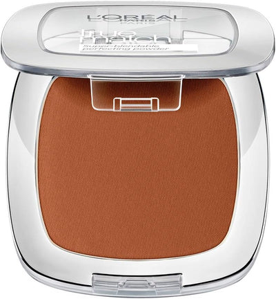 L'Oréal Paris Powder Foundation, Super-Blendable, With Hyaluronic Acid, Light Texture for a Flawless Finish, True Match Perfecting Powder, 9N Greenwize