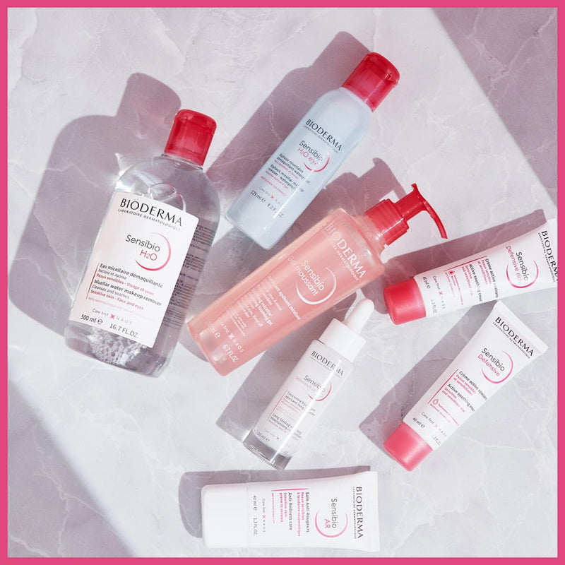 Bioderma Sensibio Foaming Gel - Soothing & Hydrating Micellar Face Wash for Sensitive Skin, Gentle Cleanser & Makeup Remover for Face & Eyes, 500ml Greenwize