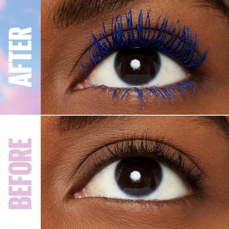 Maybelline Blue Mascara, Lash Sensational Sky High Volumizing & Thickening, Eyelash Lengthening, Flake-Free Formula, Washable Coloured Mascara Infused with Bamboo Extract, Colour: Blue Mist Maybelline