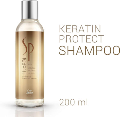Wella SP System Professional Luxeoil Keratin Protect Shampoo Pack of 1 (1 x 200 ml) Greenwize