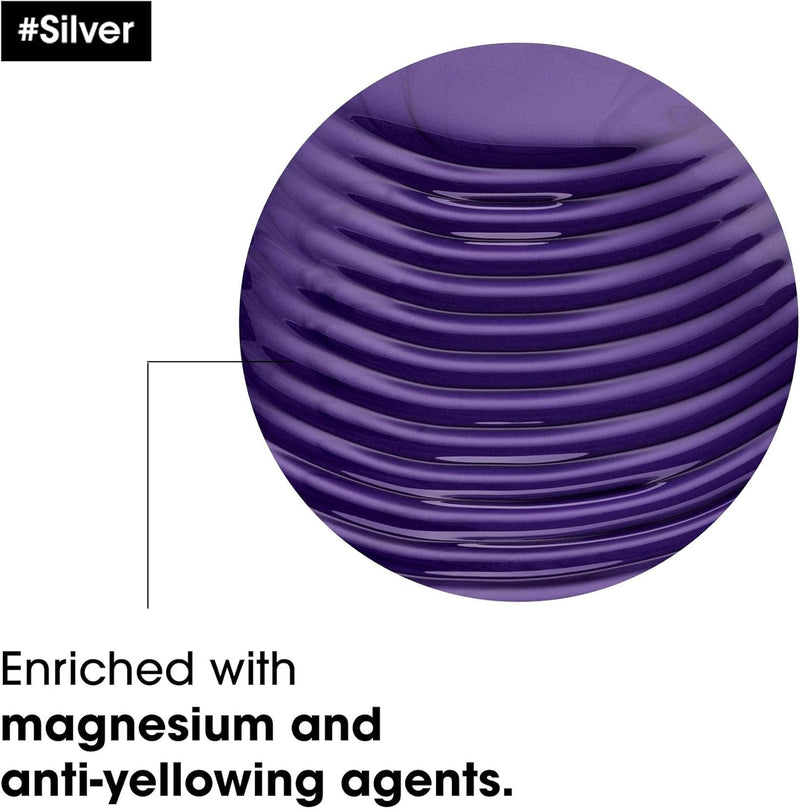 L’Oréal Professionnel | Shampoo, For Grey, White or Light Blonde Hair, Serie Expert Silver Greenwize