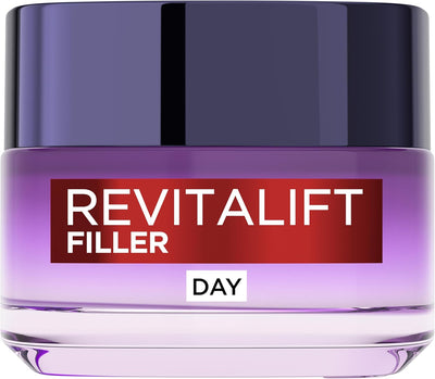 L’Oréal Paris Revitalift Filler Deep Replumping Anti-Ageing Day Cream, Intensely Hydrates, Replumps Skin, and Smooth Wrinkles with Macro, Micro, and Micro-Epidermic Hyaluronic Acid, 50ml, Age 35+ L'Oreal Paris