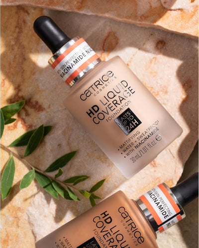 Catrice HD Liquid Coverage Foundation, longlasting, mattifying, matte (30ml) Greenwize