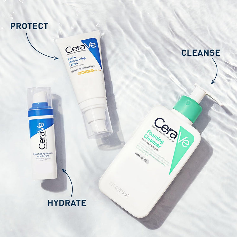 Cerave Hydrating Cleanser 1 L+ CeraVe Foaming Cleanser 1 L(Combo) CeraVe