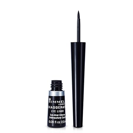 Rimmel London Scandaleyes Exaggerate Delineatore Occhi Liquido Matte, 2.5 ml, Nero (001 Black) Rimmel