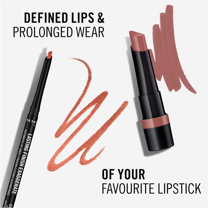Rimmel London Lasting Finish Exaggerate Lip Liners, 018 Rose Addiction, 4g Rimmel