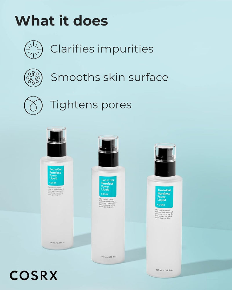 COSRX Two in One Poreless Power Liquid with BHA 3.38fl.oz | Facial Moisturiser to Tighten Pores and Exfoliate Skin for Smooth and Clear Skin | for All Skin Types | No Animal Testing COSRX Store