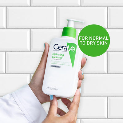 CeraVe Hydrating Cleanser for Normal to Dry Skin with Hyaluronic Acid and 3 Essential Ceramides Greenwize