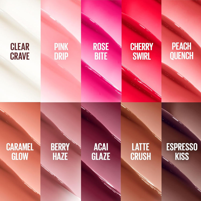 Maybelline New York Lifter Glaze, Lip Balm, formulated with Hyaluronic Acid & Acerola Cherry Extract, for up to 24H hydration, ultra-comfortable feel (Shade: Pink Drip) Maybelline