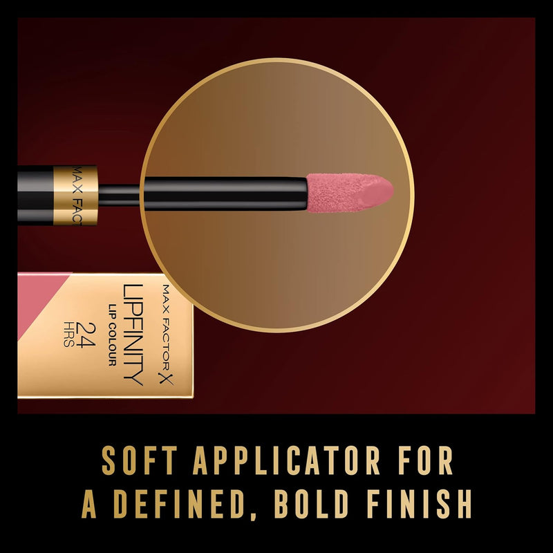 Max Factor Lipfinity 2-step Long-Lasting Lipstick, 24 Hour Effect with Luscious Shine Touch, 010 whisper, 4.2 g Max Factor