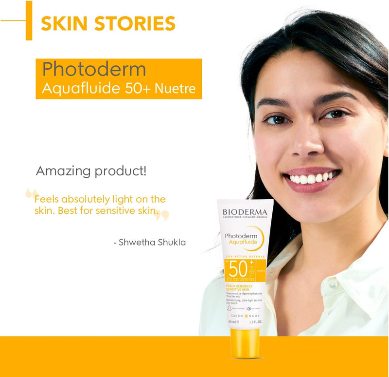 Bioderma Photoderm Aquafluide SPF 50+ Daily Face Sunscreen for Sensitive Skin 40ml Greenwize
