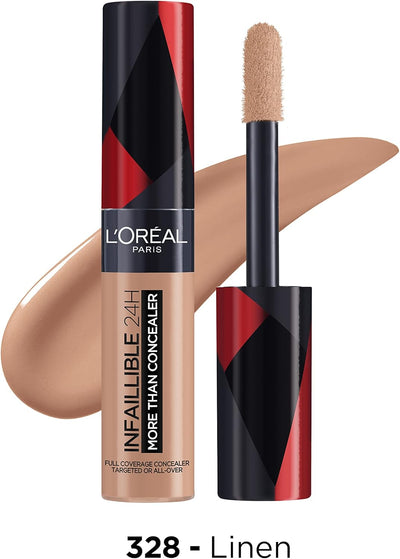 L'Oréal Paris Infallible 24H More Than Concealer, Full-coverage, Longwear and Matte Finish, 328 Linen L'Oréal