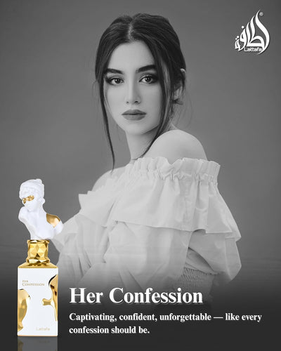 Lattafa Her Confession for Women Eau de Parfum Spray, 3.4 Ounce / 100ml Lattafa