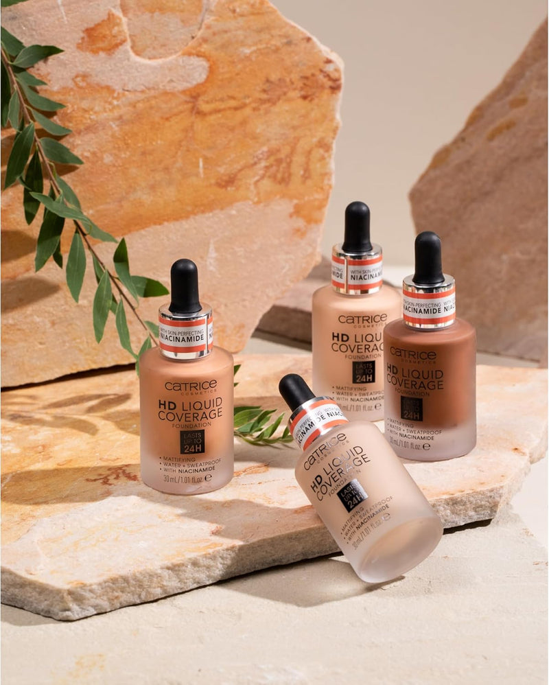 Catrice HD Liquid Coverage Foundation, longlasting, mattifying, matte (30ml) Greenwize