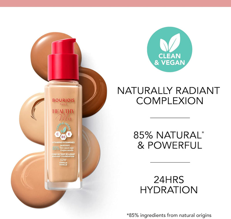 Bourjois - Healthy Mix Clean Foundation, Foundation, Shade 053, Light Beige 30ml Greenwize