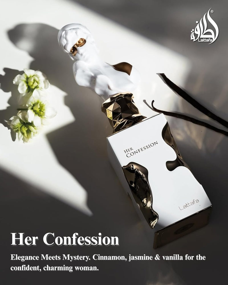 Lattafa Her Confession for Women Eau de Parfum Spray, 3.4 Ounce / 100ml Lattafa