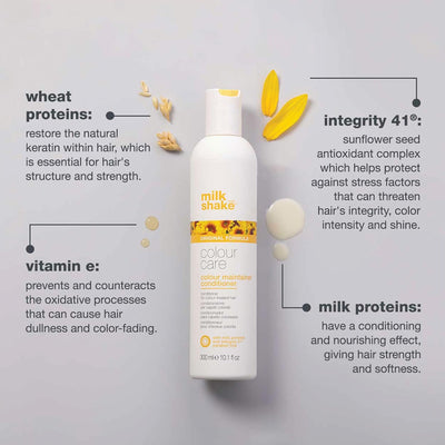 milk_shake | Colour Care, Colour Mantainer Conditioner Original Formula 300 ml, Condizionante Balsamo per Capelli Colorati, Made in Italy Greenwize