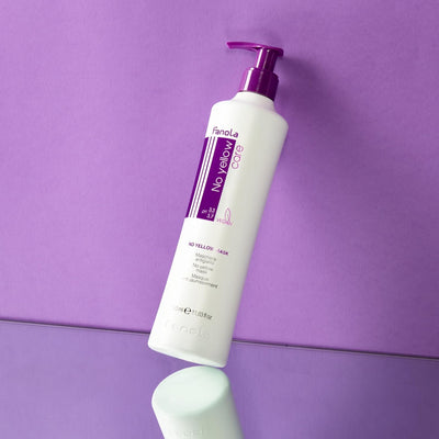 Fanola No Yellow Mask, Anti-Yellow Mask for Healthy and Vital Blonde Hair, Neutralizes Yellow Tones for Pre-Lightened, Highlighted and Grey Hair, 350 Greenwize