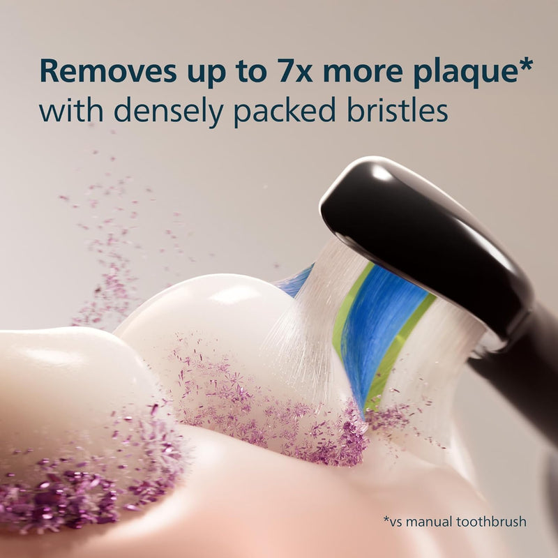 Philips Sonicare W2 Optimal White, Genuine Replacement Toothbrush Heads, Black, 8 Pack, HX6068/88 Philips