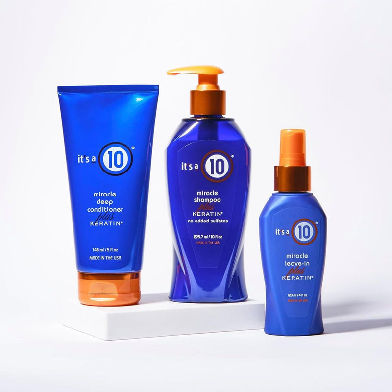 It’s a 10 Haircare - Miracle Leave-in Plus Keratin, Conditioner, Lightweight, Reduce Free, Natural Ingredients, 120ml It&
