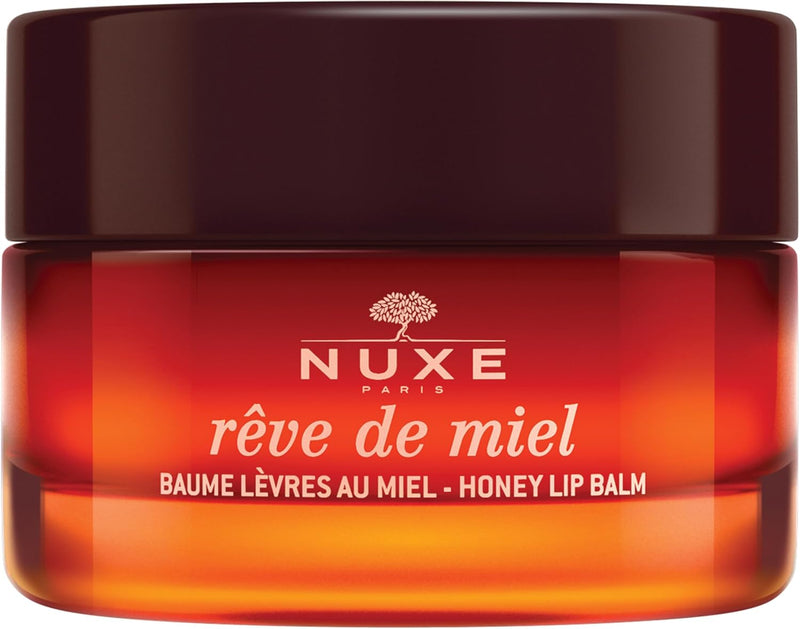 Nuxe Reve de Miel Honey Lip Balm 15ml, Repairing Lip Balm, Nourishes & Softens Very Dry Lips, With Honey & Beehive Ingredients, Daily or Overnight Use, Vegan Formula Greenwize