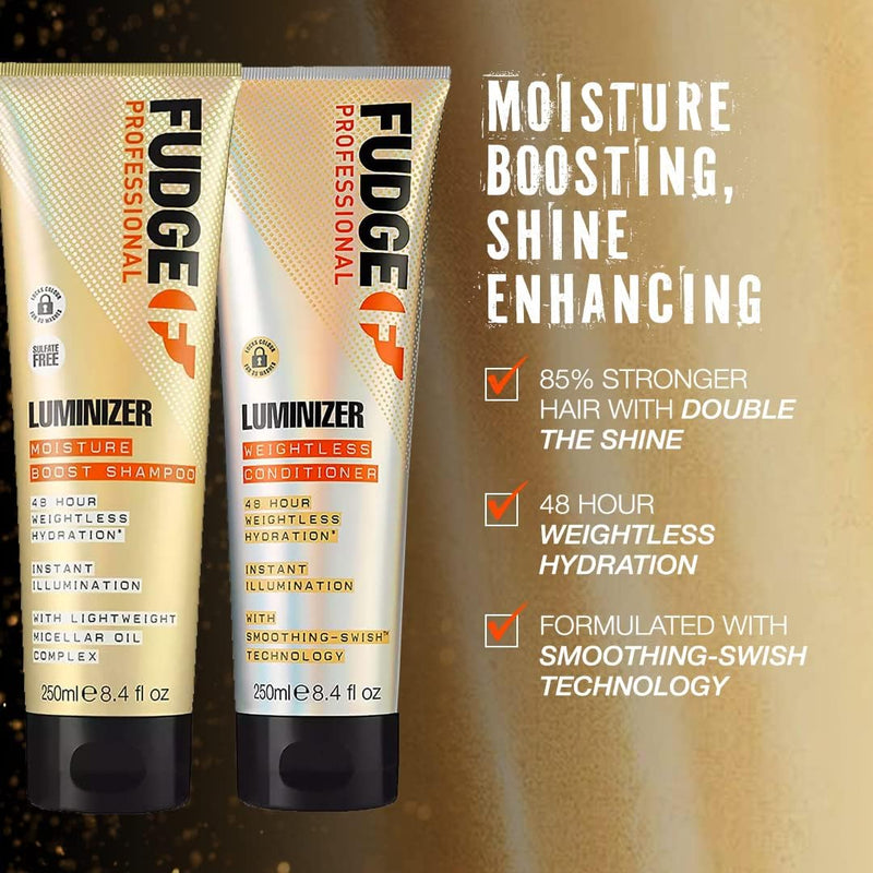 Fudge Professional Luminizer Conditioner, Bulk Size, 85 Percent Stronger Hair, for Frizzy Hair, Illuminating and Smoothing, 1 Litre Greenwize