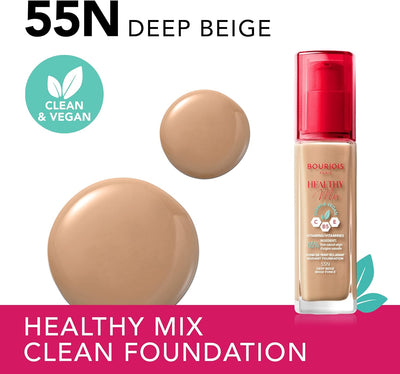 Bourjois - Healthy Mix Clean Foundation, Foundation, Shade 055, Deep Beige 30ml Bourjois