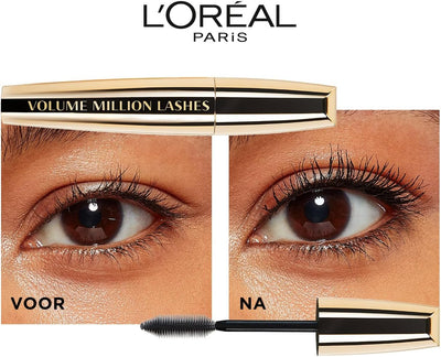 L'Oreal Paris Volume Million Lashes Mascara, Gives Lashes Intense, Defined Volume with No Clumps, Brown, 9 ml (Pack of 1) Greenwize