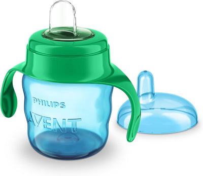 Philips Avent Easy Sip Spout Cup with Handle, 200 ml - Blue/Green - SCF551/15 Greenwize