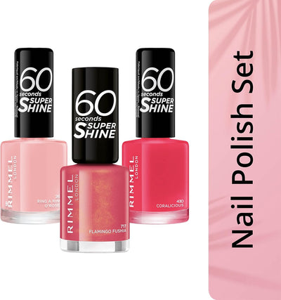 Rimmel 60 Seconds Super Shine Nail Polish - 8 ml, Coralicious Rimmel