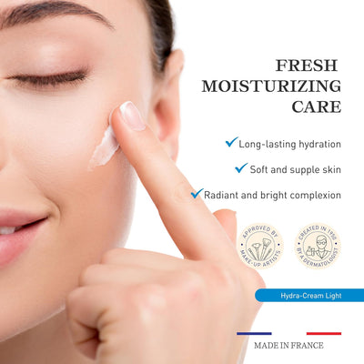 Embryolisse Hydra-Cream Light with White Nymphaea and Hyaluronic Acid - Lightweight Active Hydration Face Cream for Skin Radiance & Moisture, Brighten Skin Defence Daily Moisturiser - 40 ml Embryolisse