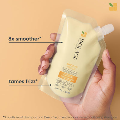 Biolage ,SmoothProof ,Deep Treatment Pack ,Smoothing Deep Treatment Mask ,for Frizzy Hair 100 ml Greenwize
