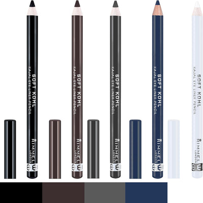 Rimmel London Soft Kohl Smudge-proof Eyeliner Pencil, Jet black, 1.2 g Rimmel