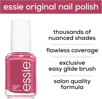 Essie Nail Polish 24 In Stitches Dusty Pink Blush Colour, Original High Shine and High Coverage Nail Polish 13.5 ml Essie