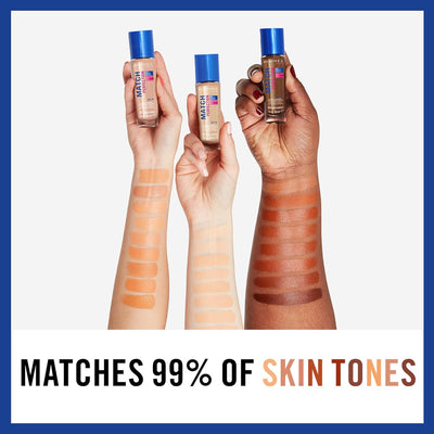 Rimmel Match Perfection Foundation 100 Ivory, Medium Coverage, 24hr Hydration, No Caking or Creasing, Lightweight, Reduces Imperfections, Invisible Coverage, SPF20, Cruelty Free Rimmel