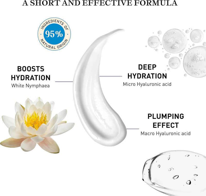 Embryolisse Hydra-Cream Light with White Nymphaea and Hyaluronic Acid - Lightweight Active Hydration Face Cream for Skin Radiance & Moisture, Brighten Skin Defence Daily Moisturiser - 40 ml Embryolisse