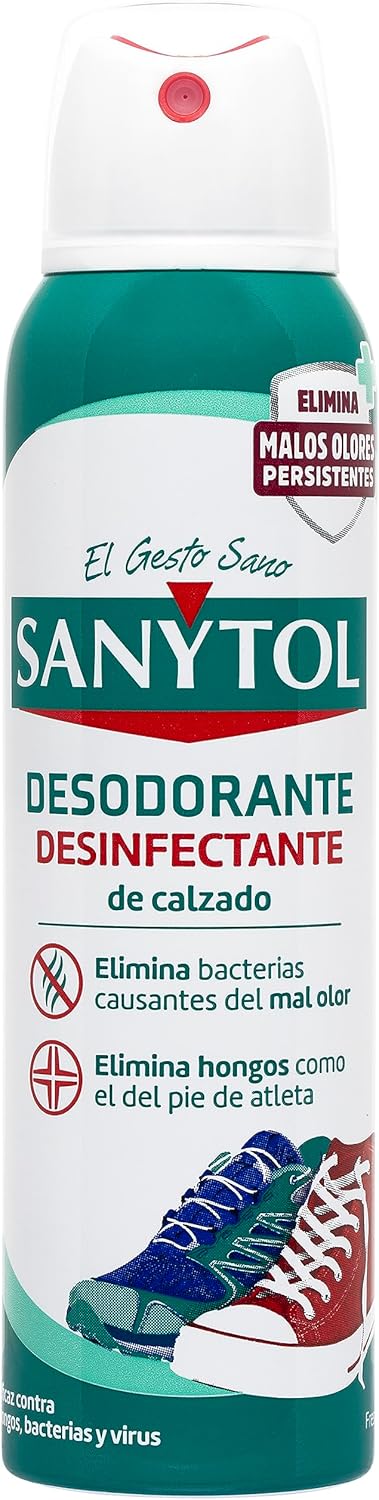 Sanytol Disinfectant Spray-150 Ml Deodorant Sanitizer Shoes Spray, 150 ml (Paquete de 1) Greenwize