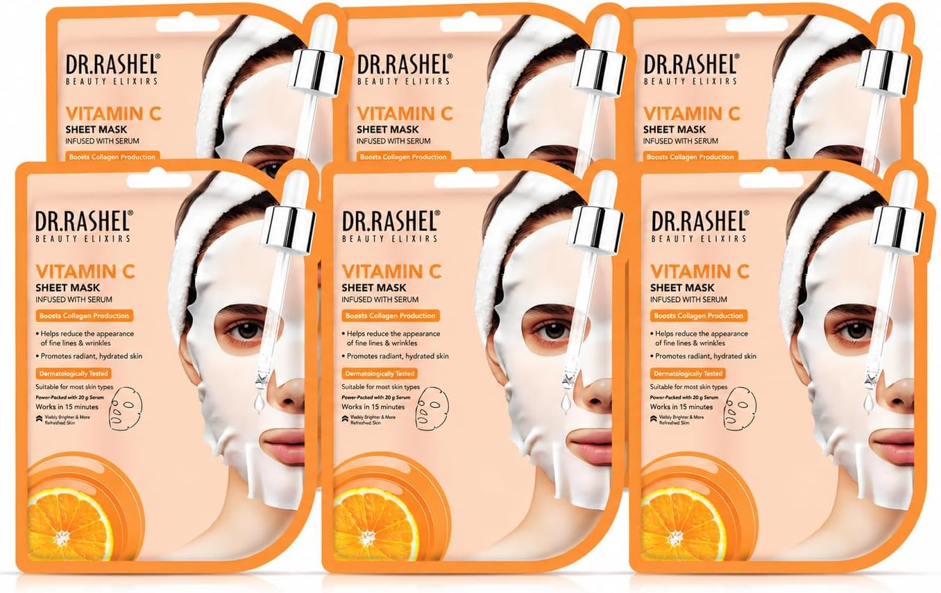 DR.RASHEL BEAUTY ELIXIRS SHEET MASK - VITAMIN C Pack of 6 Dr. Rashel