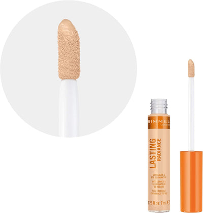 Rimmel Lasting Radiance Full Coverage Concealer and Eye Illuminator, 10 Ivory, 7ml Rimmel