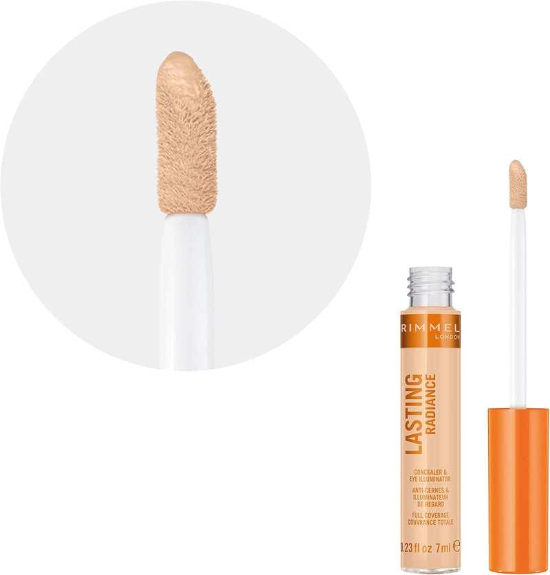 Rimmel Lasting Radiance Full Coverage Concealer and Eye Illuminator, 10 Ivory, 7ml Rimmel