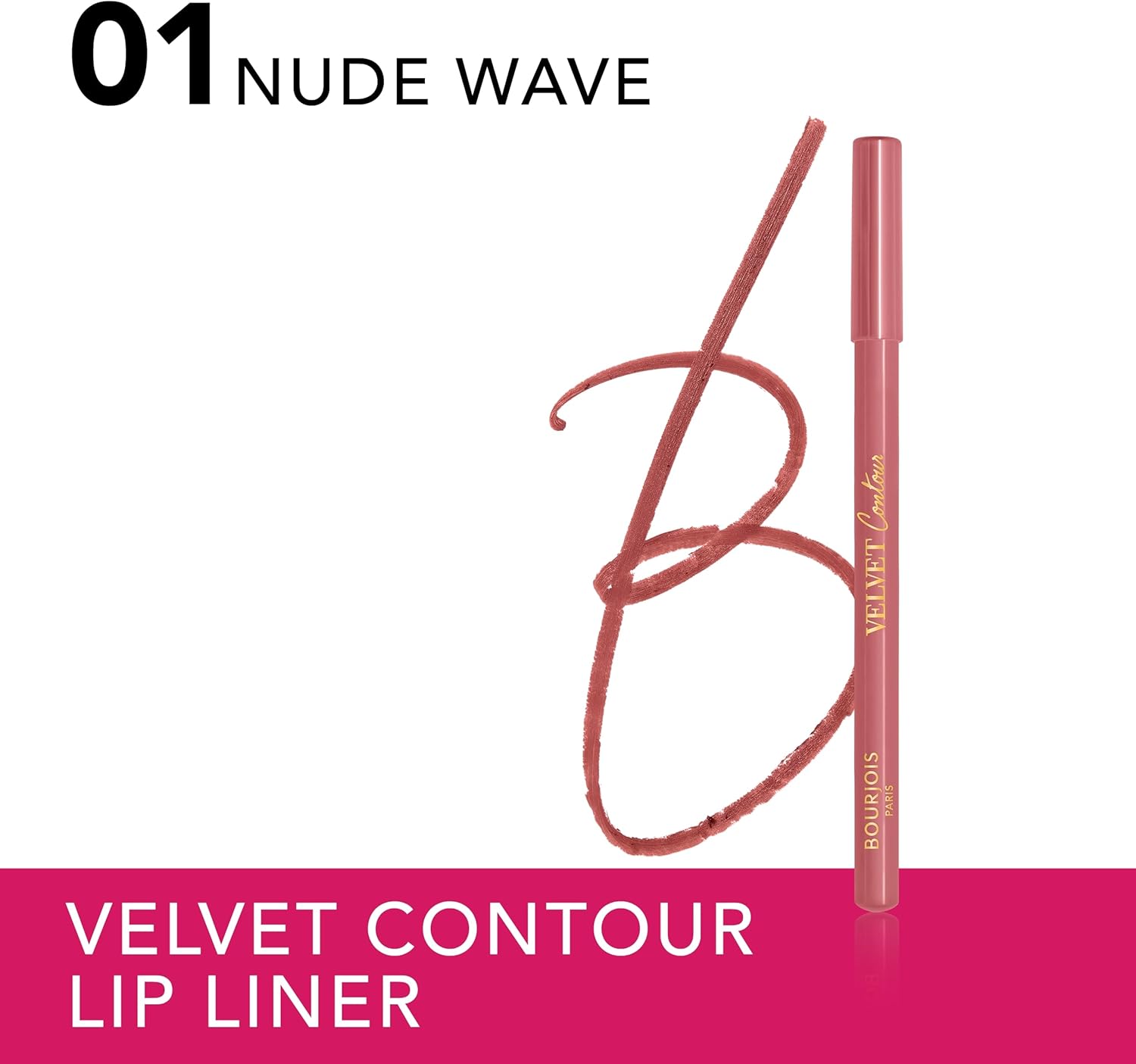 Bourjois Levres Contour Edition Lip Liner and Pencil 1 Nude Wave Nudes, 1.14g, 330011 Bourjois