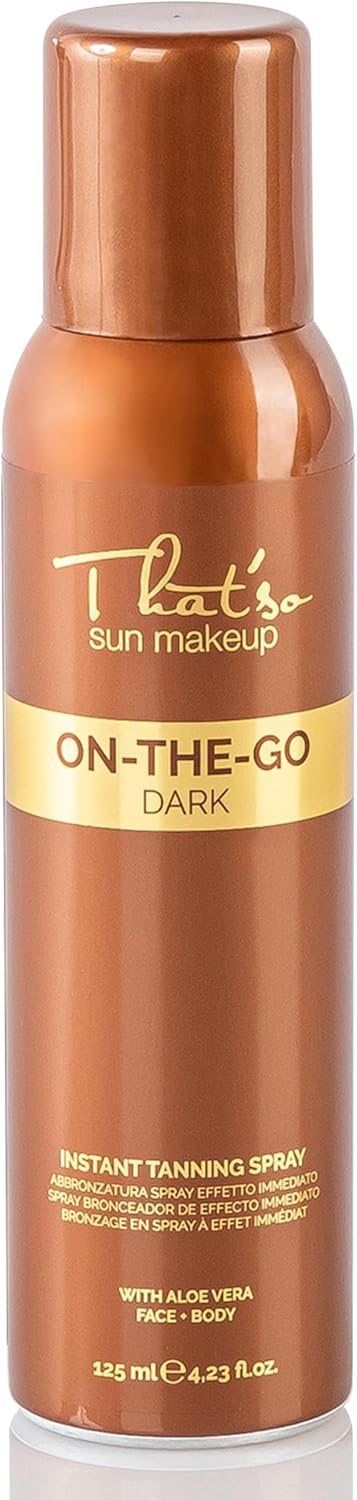That'so On The Go Dark 125ml, Dark Self Tanning Spray Mist, Develops in 2-3 Hours for A Dark Golden Tan Greenwize