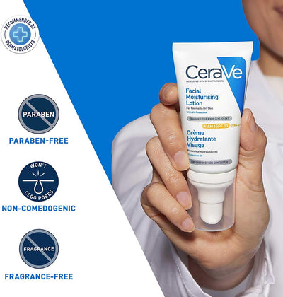 CeraVe AM Facial Moisturising Lotion SPF30 with Ceramides for Normal to Dry Skin 52ml Greenwize