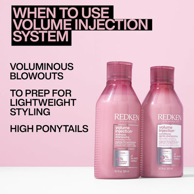 Redken Volume Injection Shampoo 300ml & Conditioner 300ml Duo New Greenwize